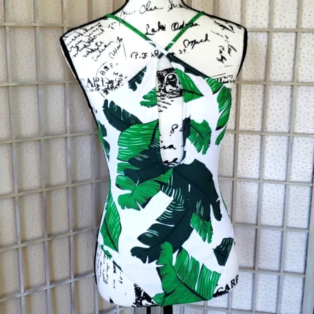 Cupshe new one piece tropical padded bra swimsuit size S